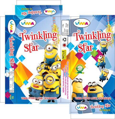 1 ½” Twinkling Star Crackers