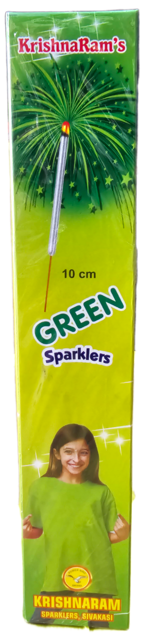 10 Cm Green Sparklers Crackers