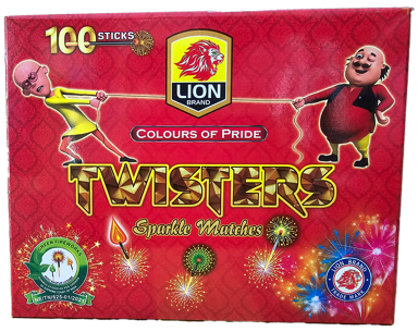 Lion Twister Sparkle Matches Boxes Crackers