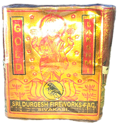 4” Deluxe Gold Lakshmi Crackers