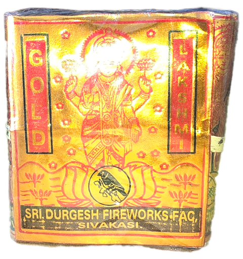 4” Deluxe Gold Lakshmi Crackers