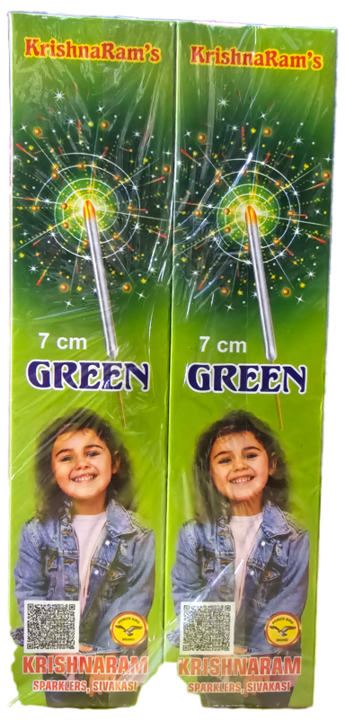 7 cm Green Sparklers Crackers