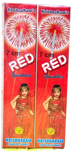 7cm Red Sparklers Crackers - 1 box ( 10 pieces )