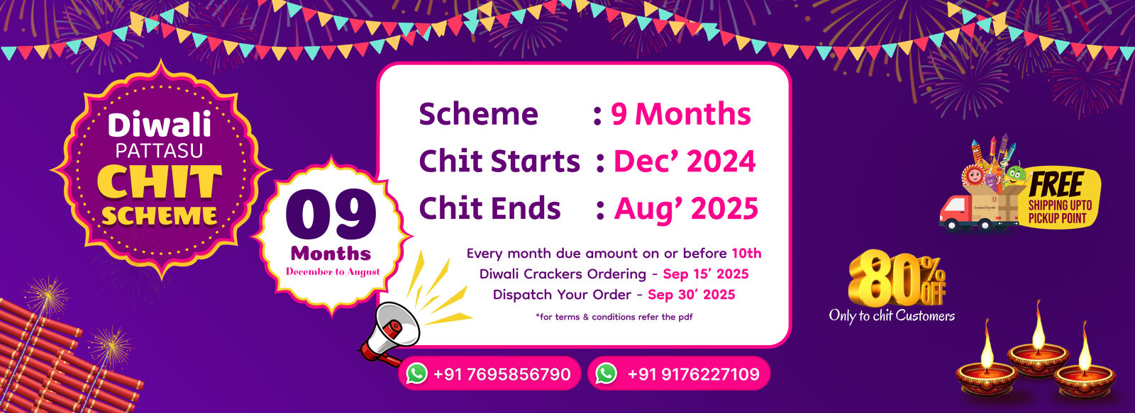 Diwlai Crackers Chit Scheme 2025