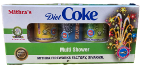 Multi Color Fancy Fountain 2 inch Diet Coke - 5pcs