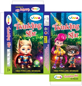 1 ½” Twinkling Star - 1box( 10 pieces)