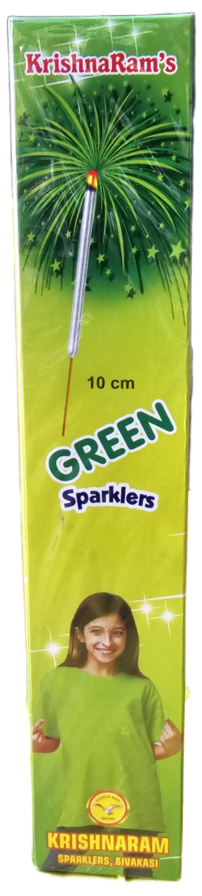 10 Cm Green Sparklers - 1 box ( 10 pieces )