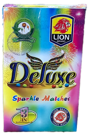 Lion Deluxe Sparkle Matches Crackers - 3in1 Boxes 