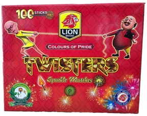 Lion Twister Sparkle Matches Boxes -10 Boxes