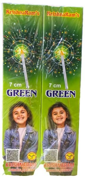 7 Cm Green Sparklers - 1 box ( 10 pieces )