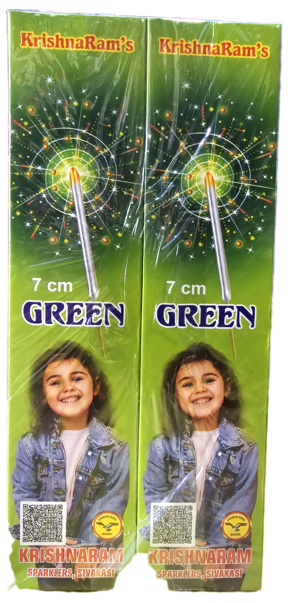 7 Cm Green Sparklers - 1 box ( 10 pieces )
